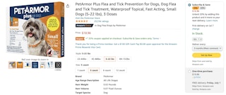 amazon screenshot petarmor plus flea tick prevention treatment dog subsscribe save screen 1656531075 1656531075