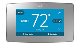 A thermostat on white background