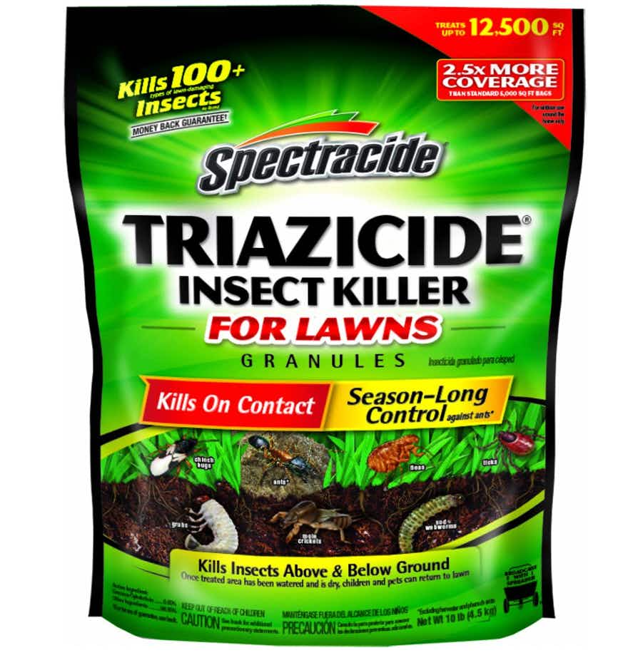 A bag of Spectracide on white background
