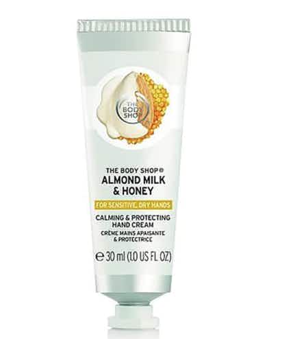 Hand cream tube on a white background