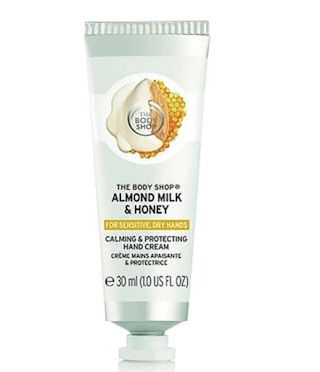 Hand cream tube on a white background