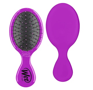 Purple and black brush on a white background