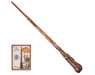 Wizard wand and card on a white background