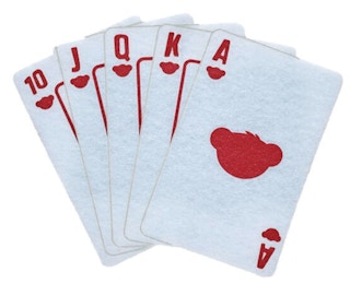 a set of plush playing cards for a build a bear