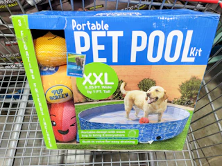 pet pool in a cart