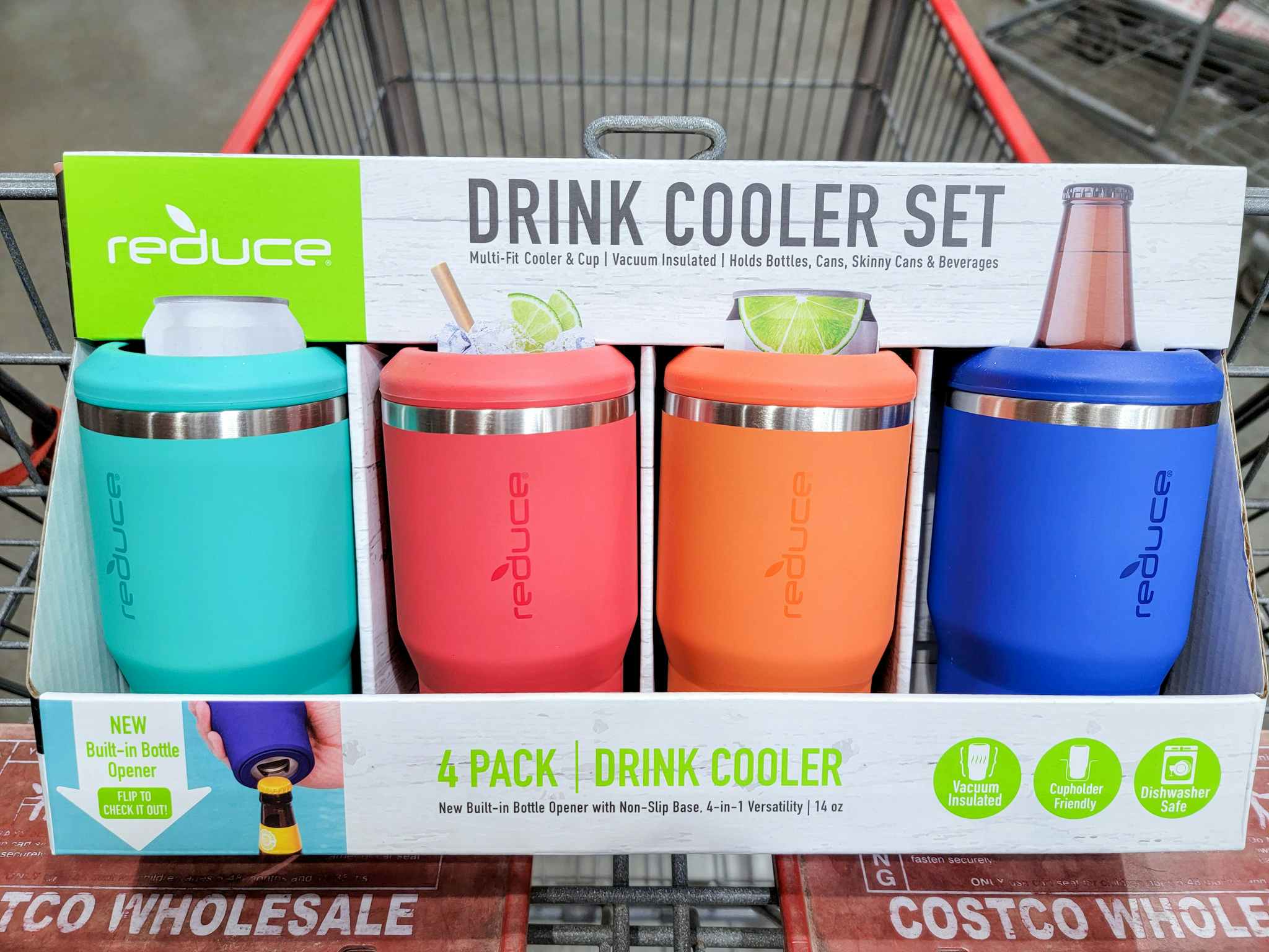 Reduce drink cooler set of 4