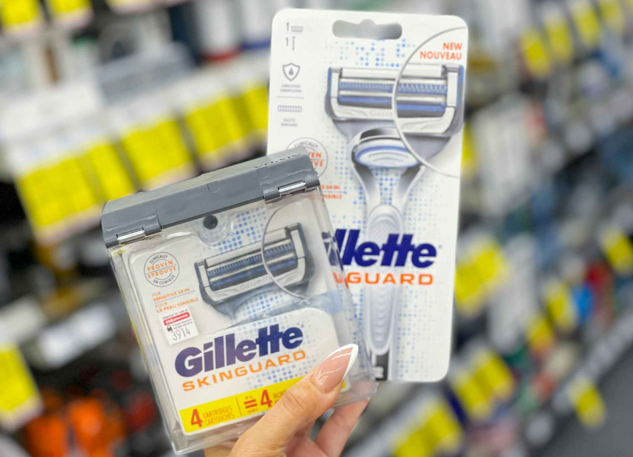 gillette skinguard held in hand
