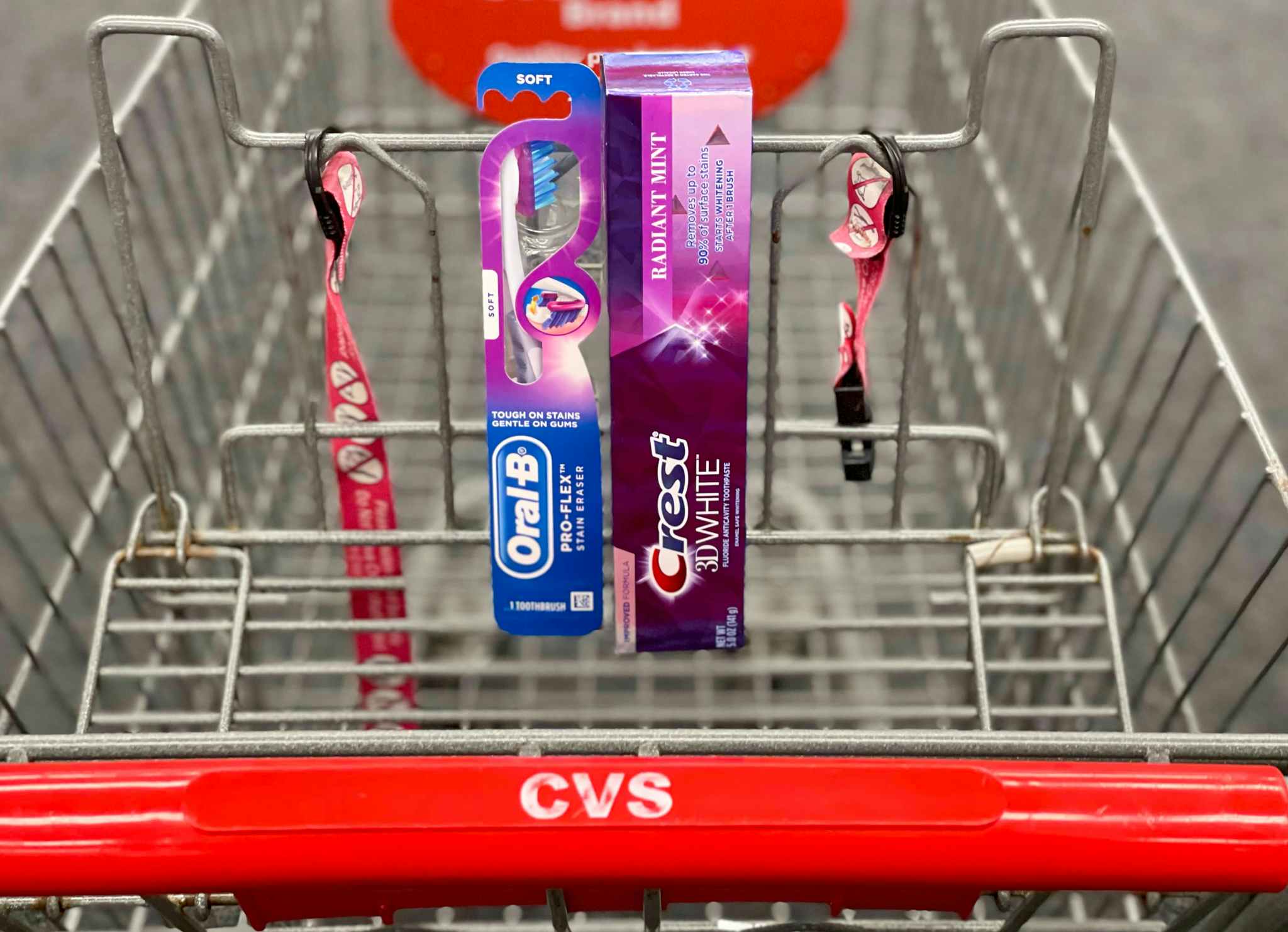 crest and oral-b in a cvs cart