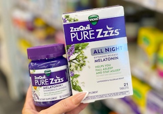 vicks purezzzs products held in hand