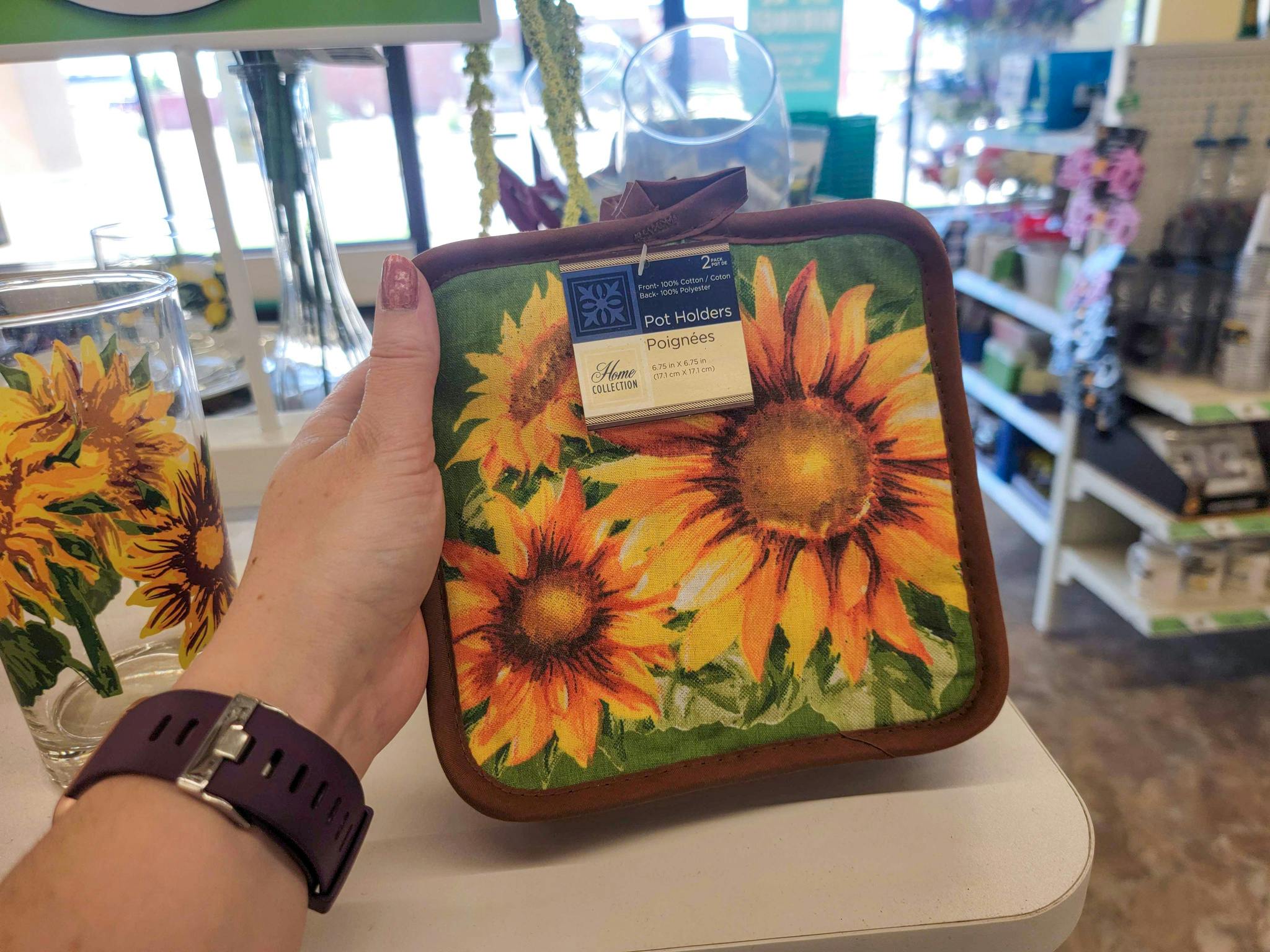 sunflower potholder