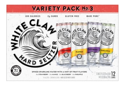 2 White Claw Hard Seltzer 12-Packs