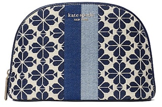 Spade Flower Jacquard Stripe Large Dome Cosmetic Case