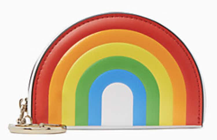 a rainbow coin purse from kate spade