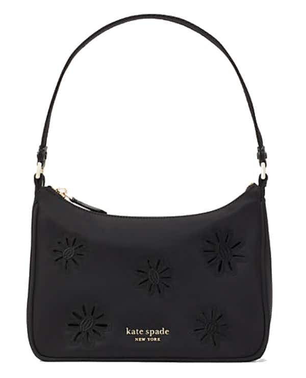 kate spade The Little Better Sam Embroidered Nylon Small Shoulder Bag stock image 2022