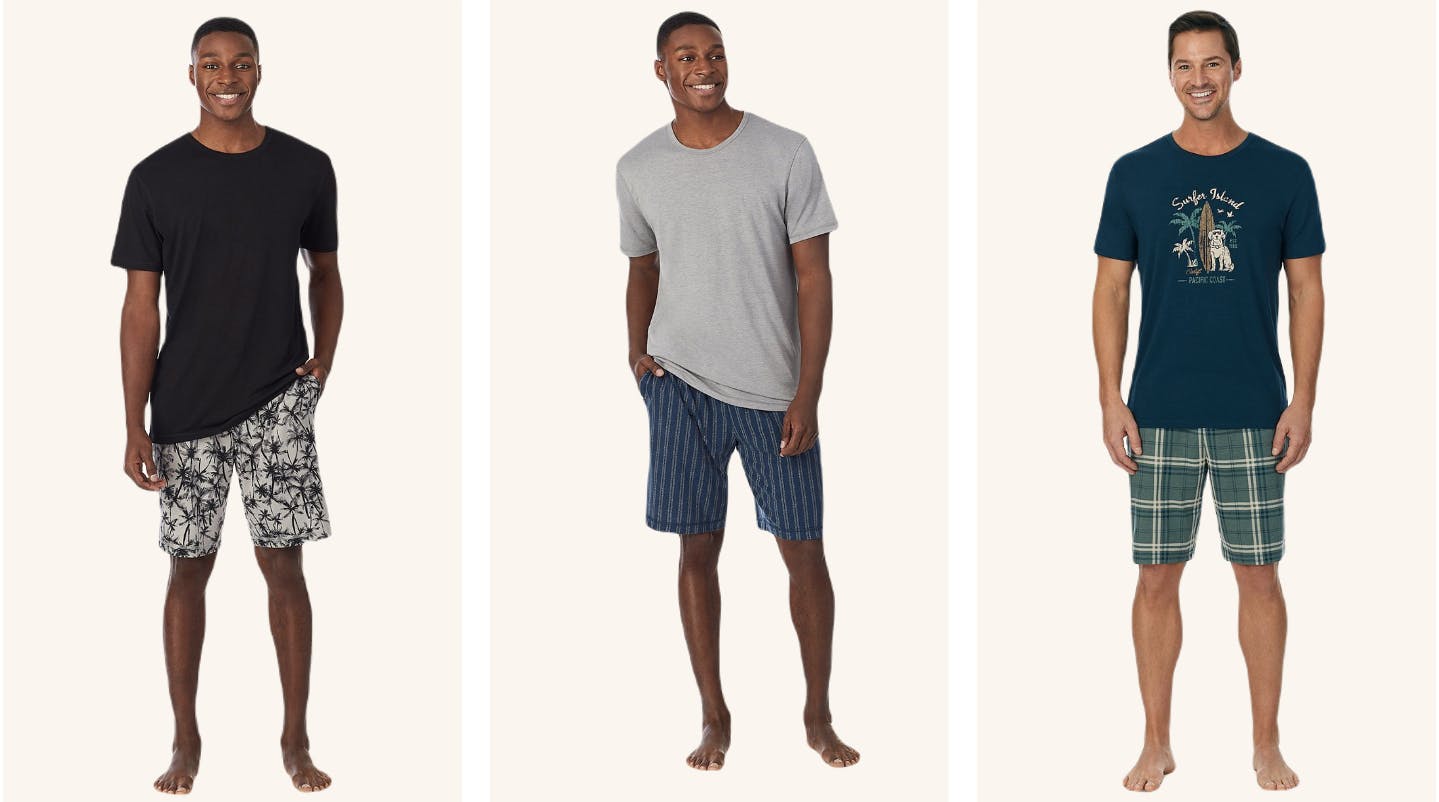 Cuddl Duds Men's Tee \u0026 Pajama Shorts 