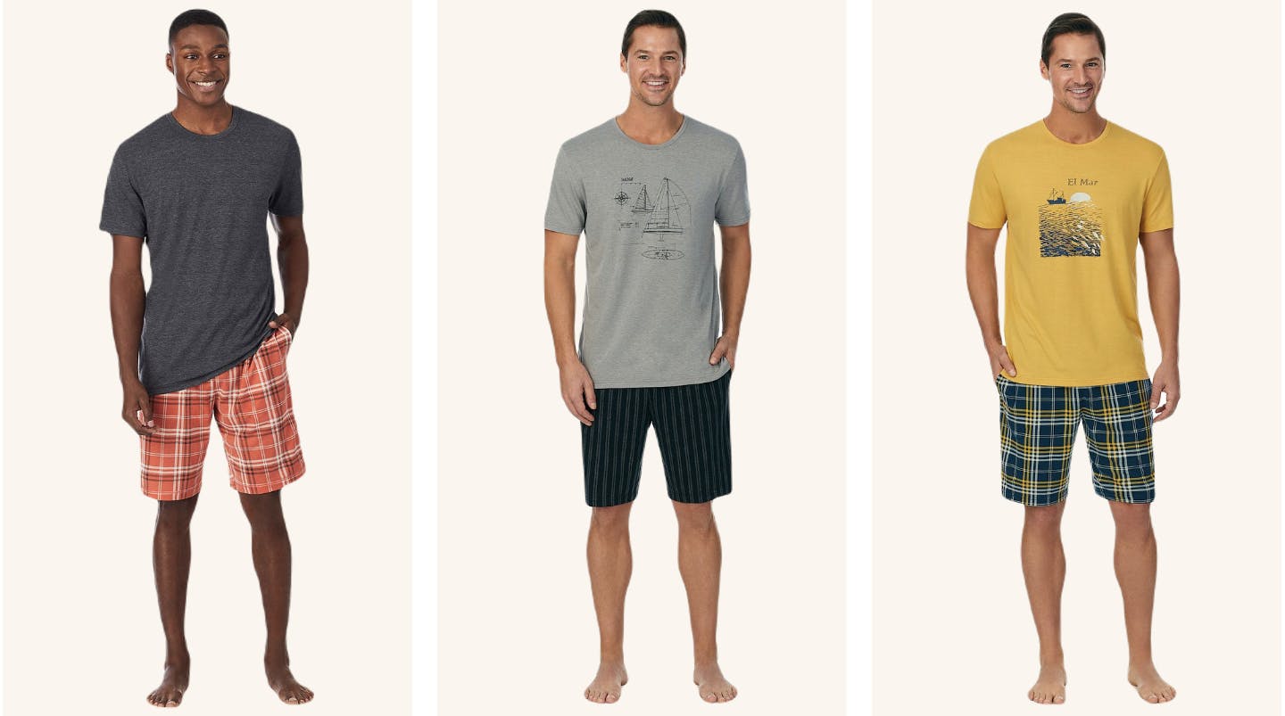 Cuddl Duds Men's Tee \u0026 Pajama Shorts 