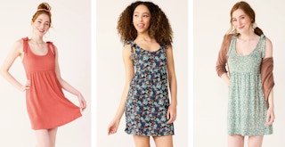 SO Tie Strap Babydoll Mini Dress