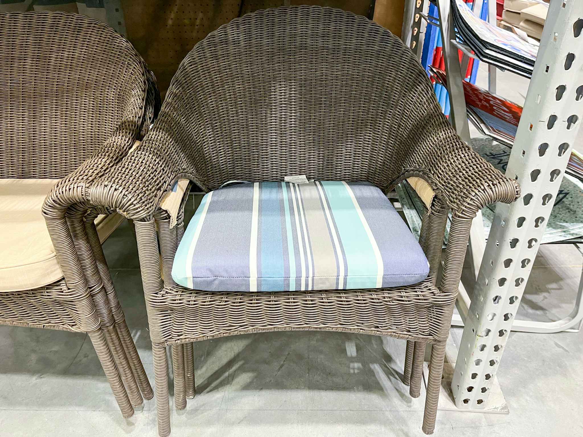 style selections woven chair on clearance at lowes