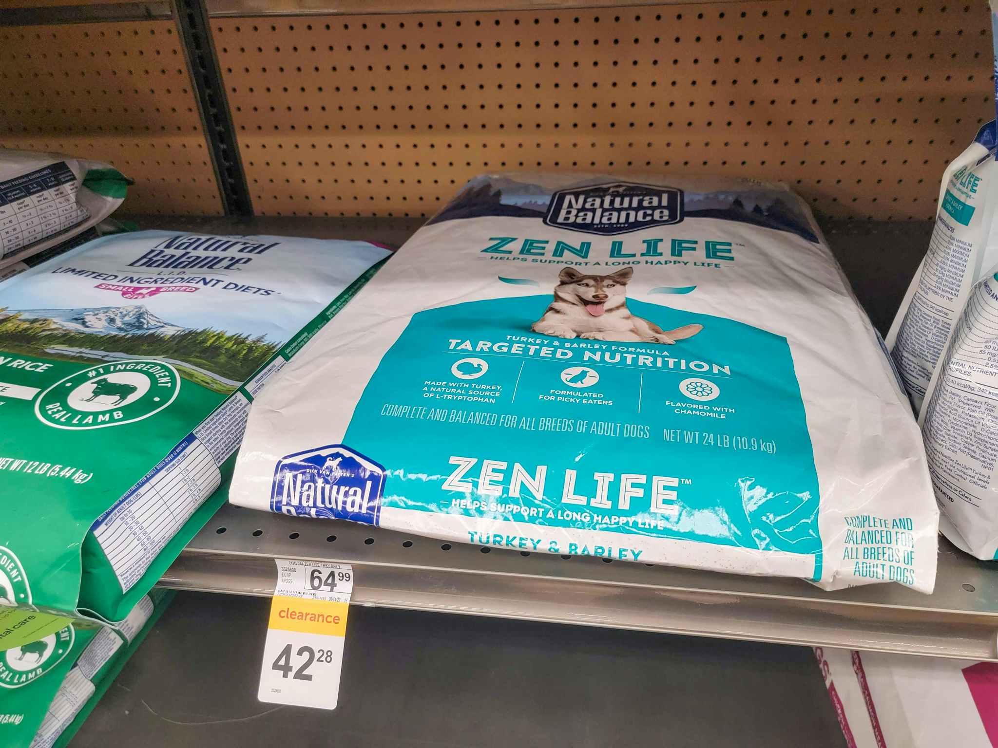 large bag of zen life natural balance dog food