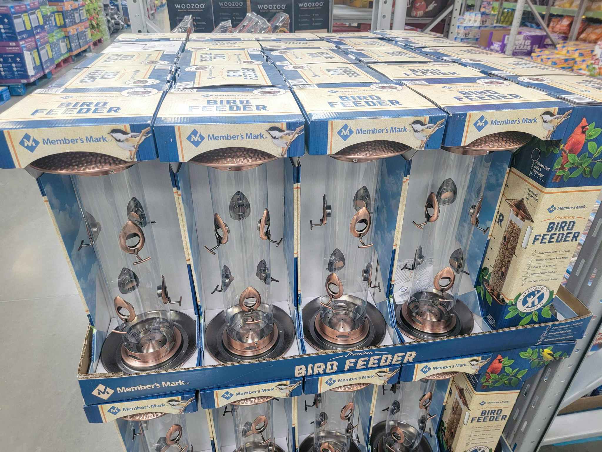 a palette of 20-inch bird feeders