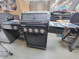 a black gas grill