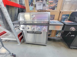 a stainless steel gas grill