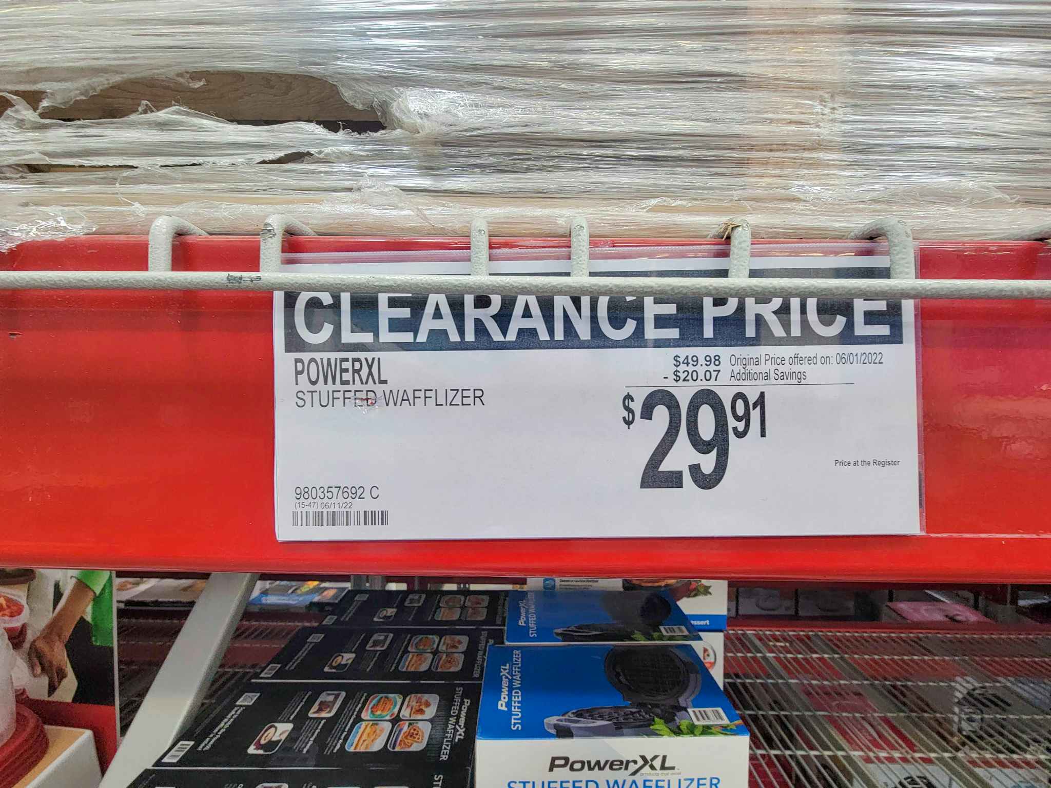 clearance sign for powerxl stuffed wafflizer