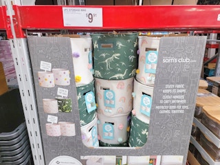 Large box of canvas storage bins