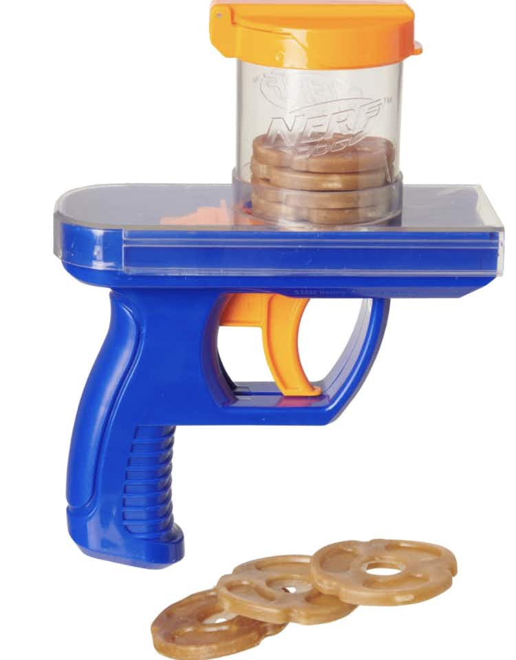 a nerf gun that shoots out dog treats