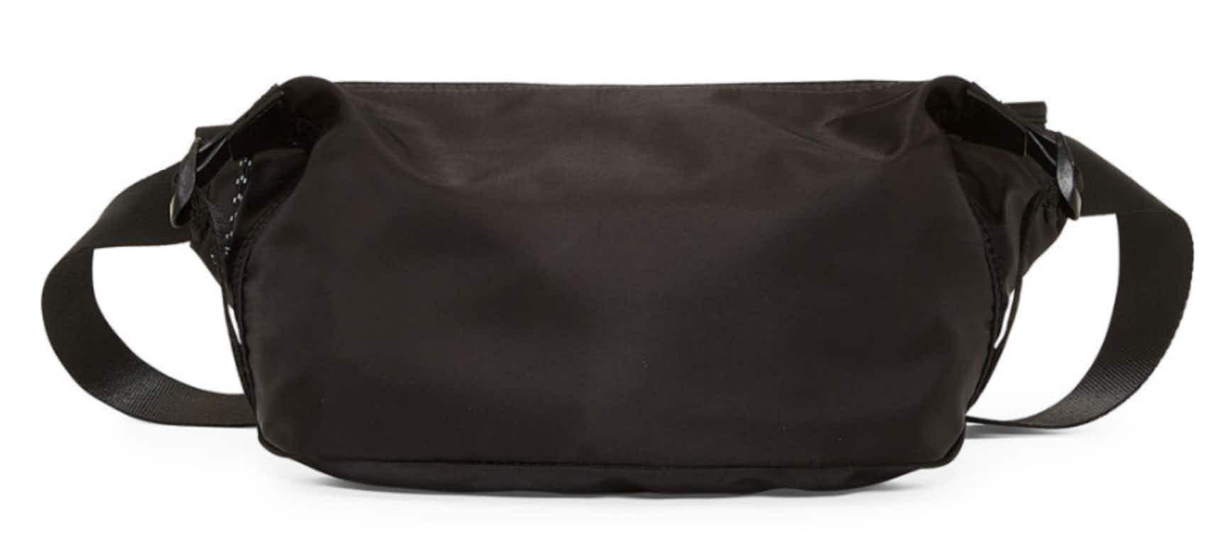 a black fanny pack