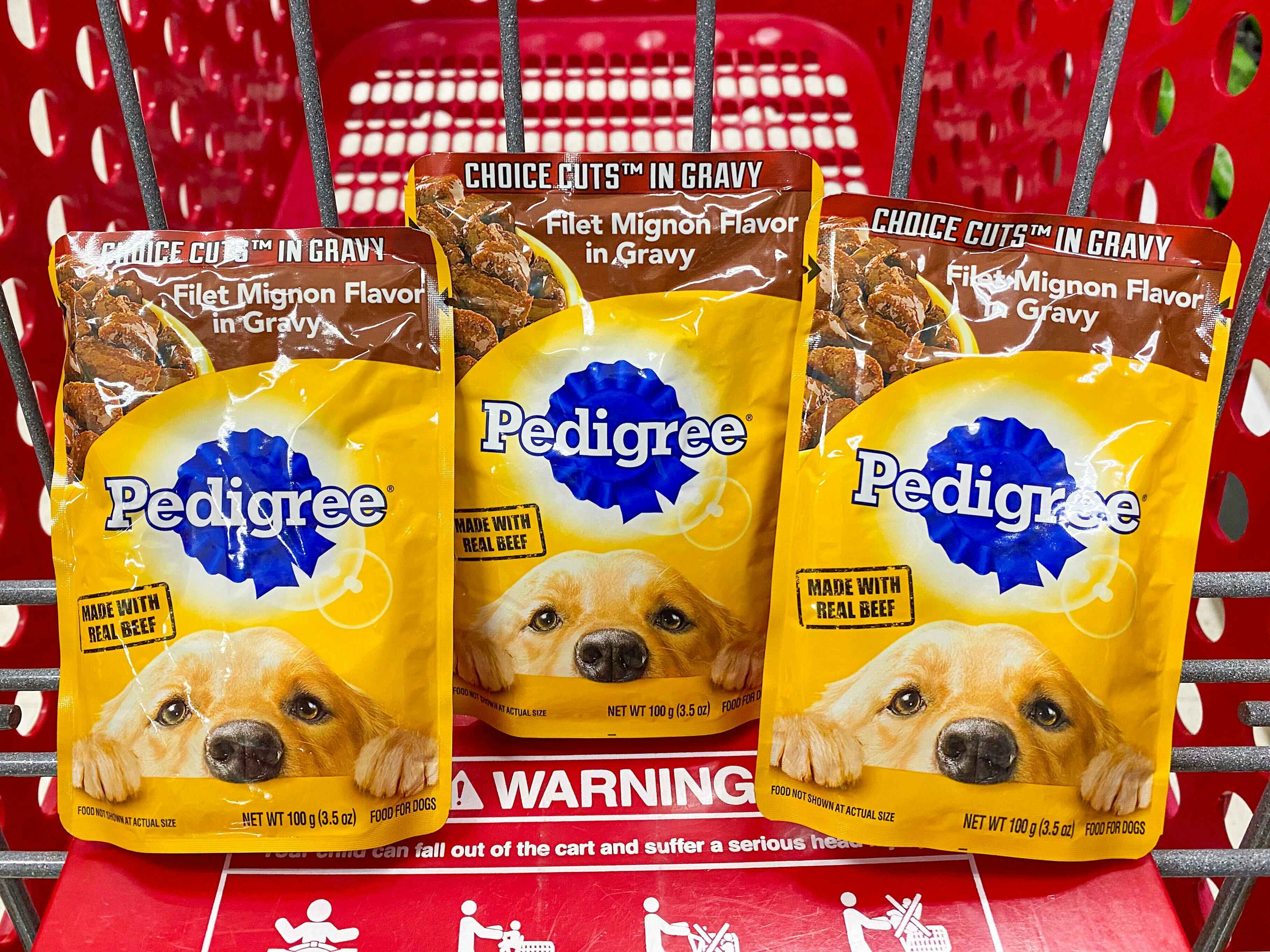 Three Pedigree Choice Cuts in Gravy products in Target shopping cart