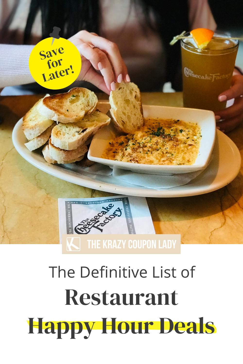 The Definitive List of Restaurant Happy Hour Deals