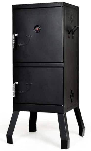 until gone Black Vertical Charcoal BBQ Smoker stock image 2022