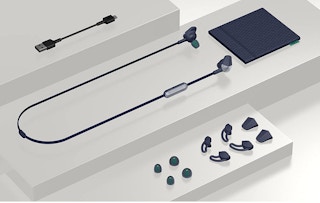 Fitbit Flyer Around-the-Neck Fitness Earbuds stock image