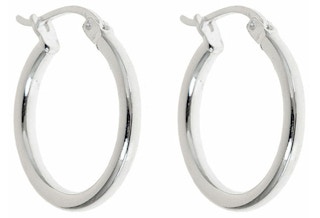 Sterling Silver French Lock Hoop Earrings