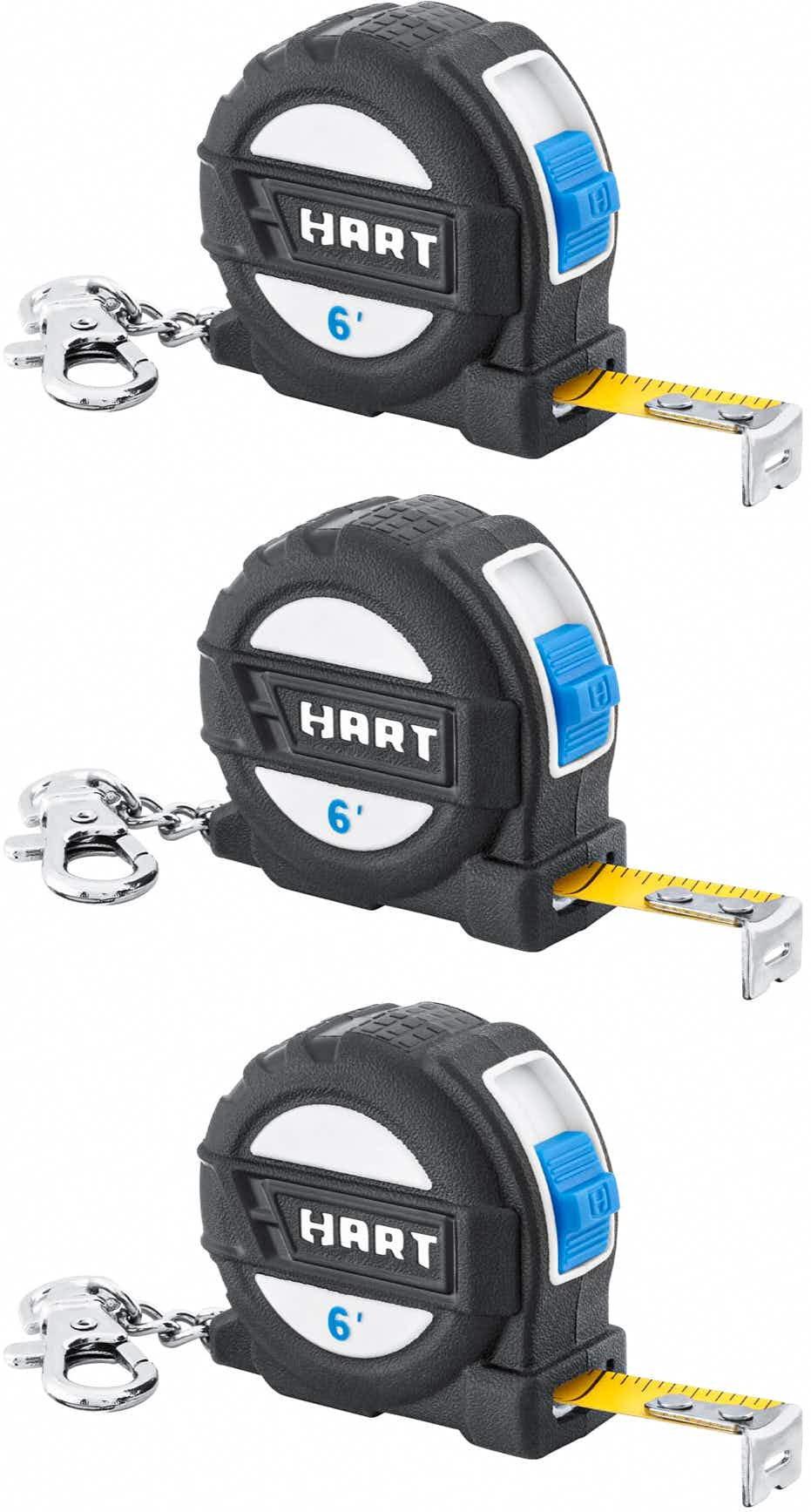 hart tape measure with keychain set