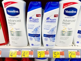 Head & Shoulders Classic Clean Shampoo on shelf at Walmart