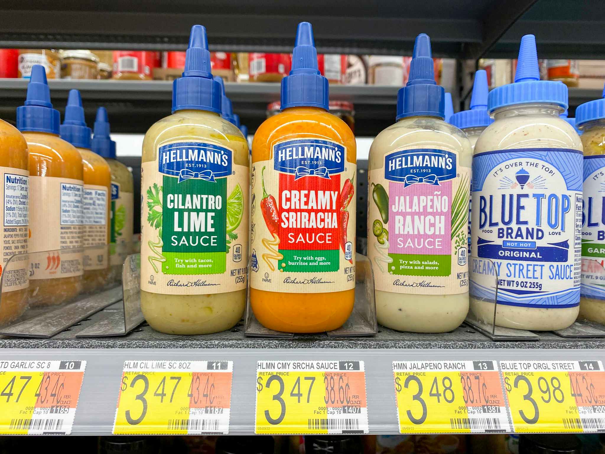 Hellmann's Sauce products on display at Walmart