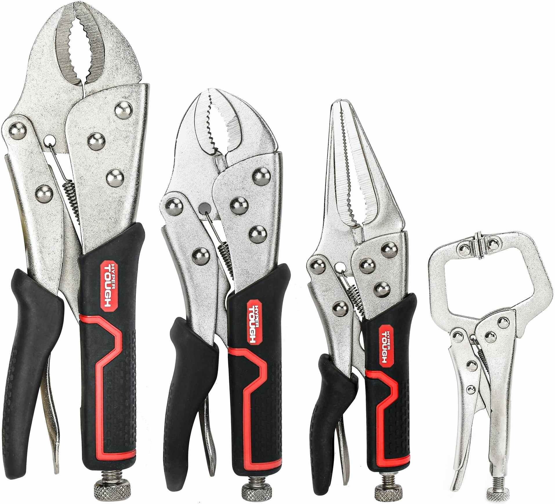 hyper tough 4-piece locking pliers set