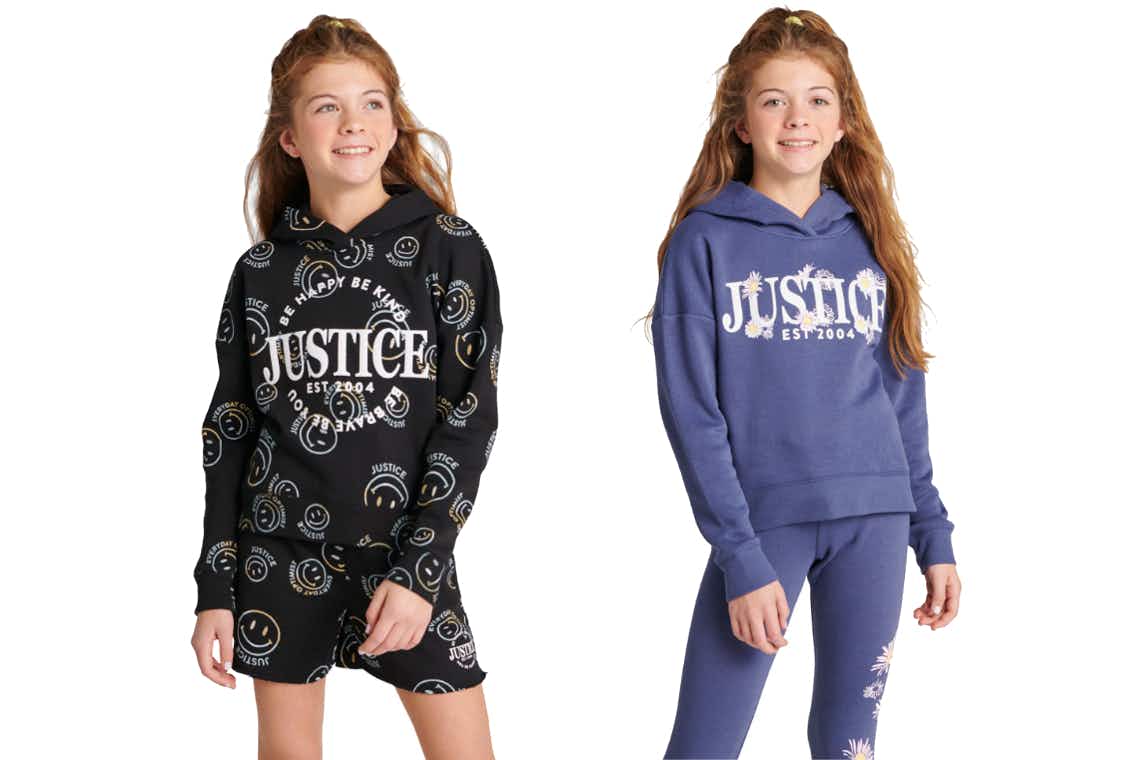 justice fleece hoodies
