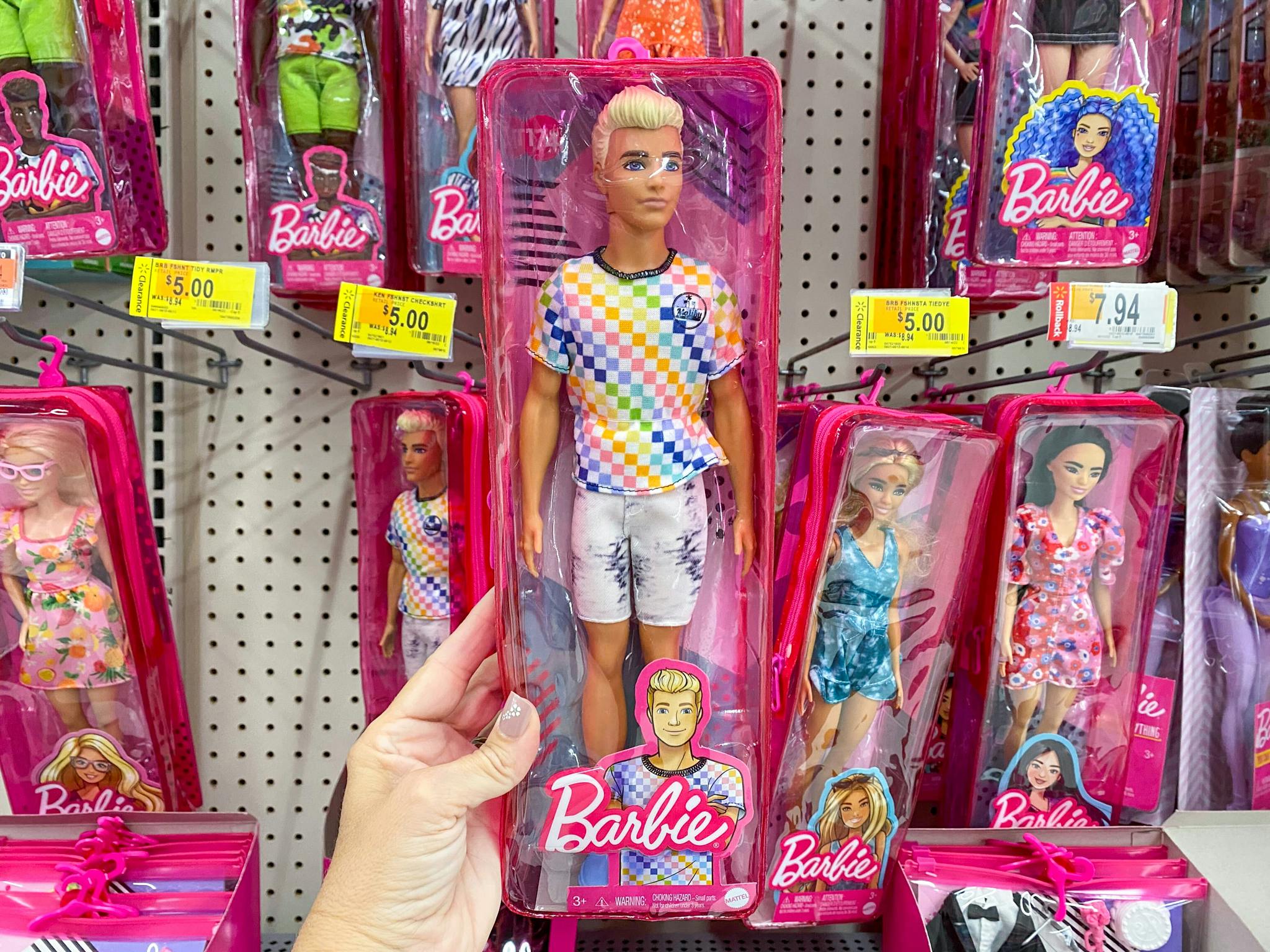 ken doll on display at walmart