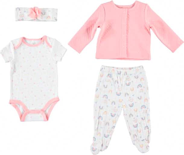 le top 4-piece baby girl cardigan set