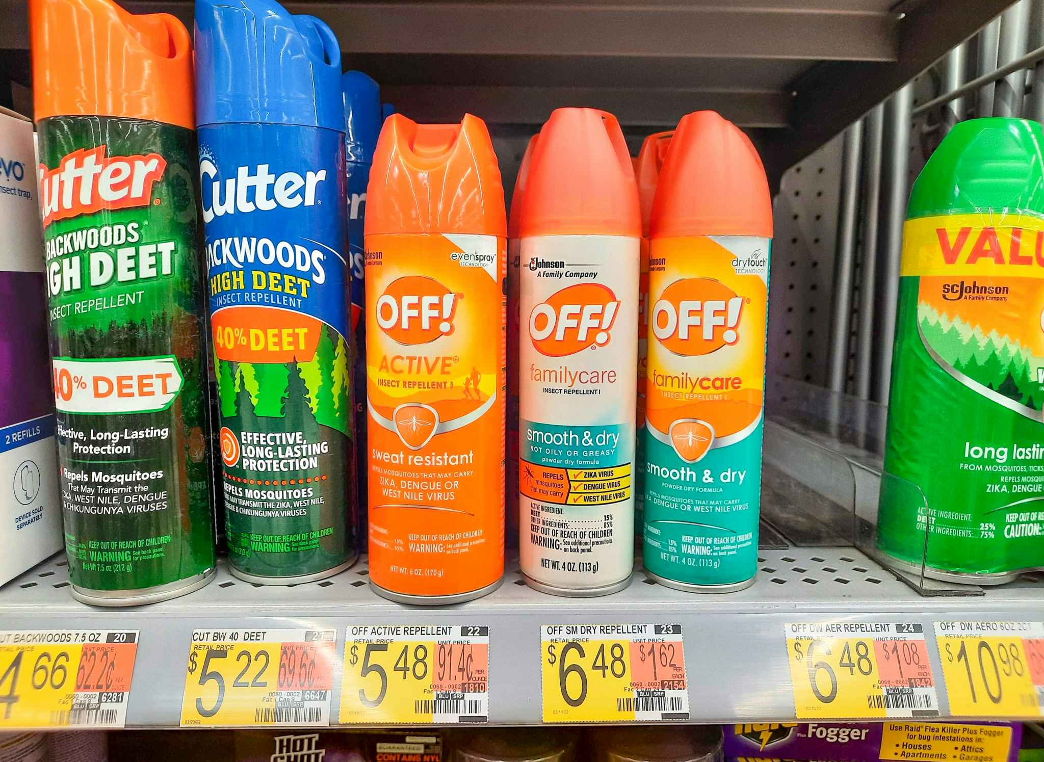 Off! Insect Repellent on shelf at Walmart