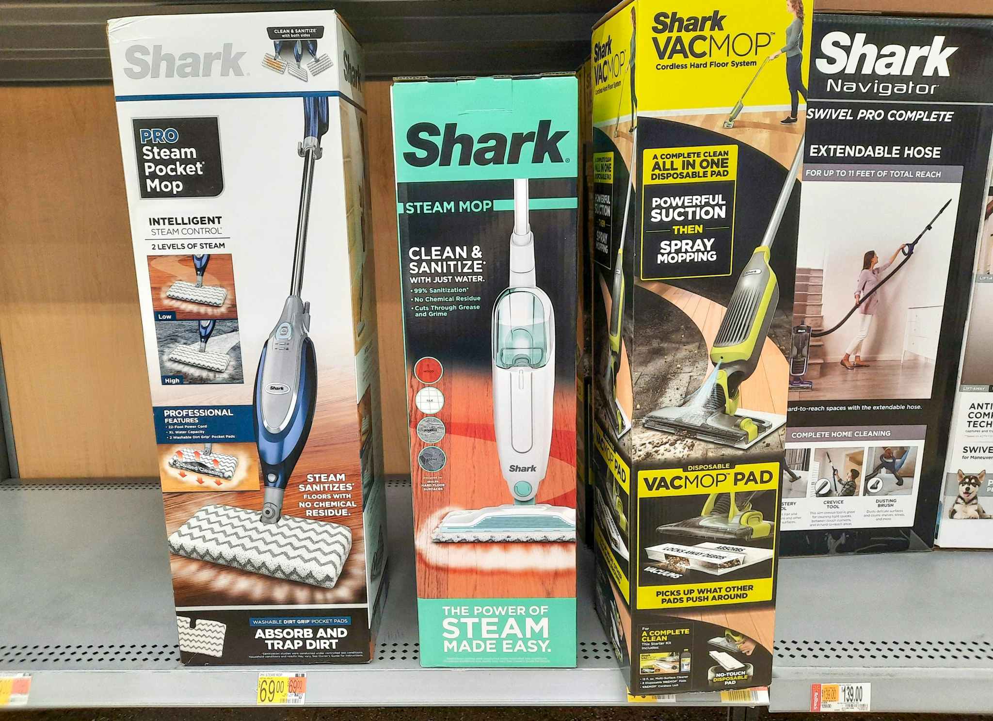 Shark Steam Mop on display at Walmart