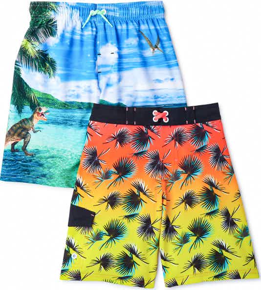 wonder nation two-pack swim trunks
