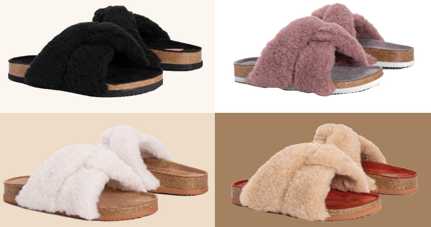 zulily MUK LUKS Ashlie Sandal stock image collage 2022