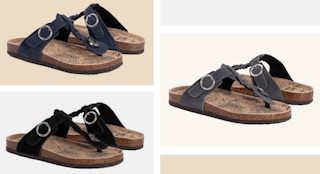 MUK LUKS Braided Marsha Terra Turf Suede Sandals