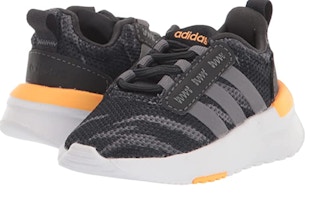 Toddler grey and orange shoes