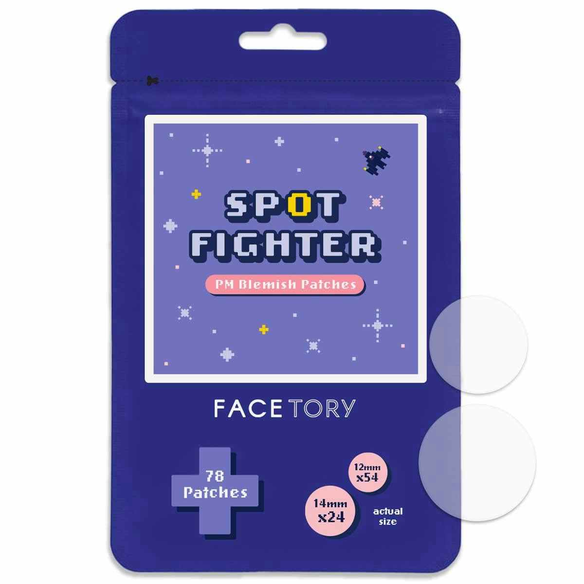 A pack of Facetory PM acne spot patches.