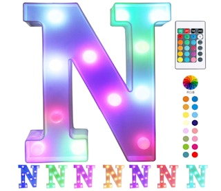 Neon letter N showing the light possibilities